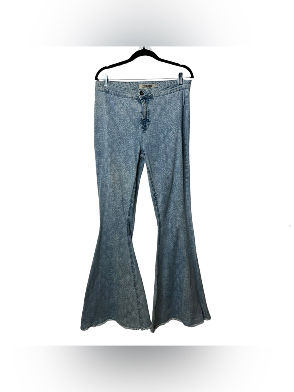 Bargain Button Bell Rock & Roll Denim Bell Bottom Jeans